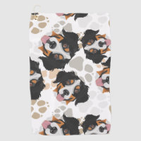 Dog paws pattern Bernese Mountain Dog