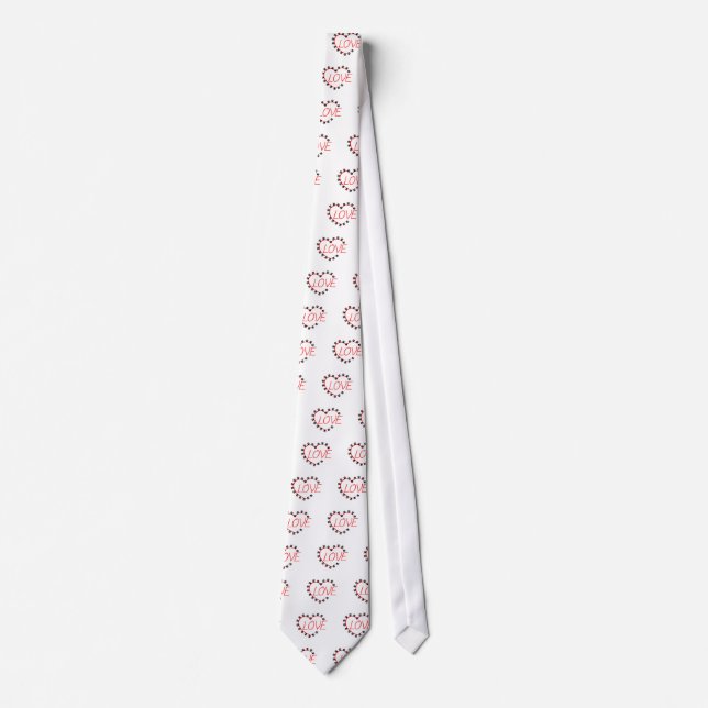 Dog Paws Red Heart Love Tie (Front)