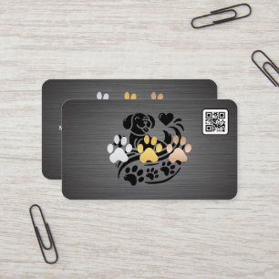 Dog Paws   Sitter   Groomer Business Card