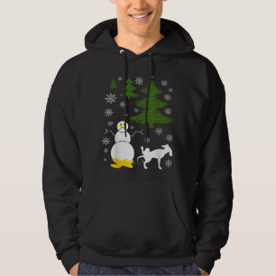 Dog Pees on Snowman Ugly XMas Sweater