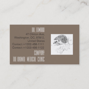 Dog. Pencil drawing. Business Card