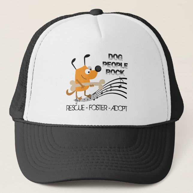 Dog People Rock Trucker Hat (Front)