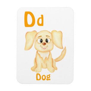 Dog personalise ABC: Letter D - Add Your Name Magnet