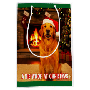 DOG PET DESIGN FOR CHRISTSMAS MEDIUM GIFT BAG