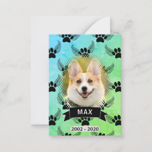 Dog Pet Memorial Custom Card