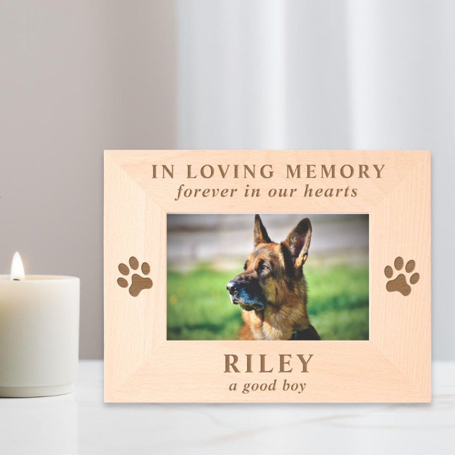 Dog Pet Memorial Photo Etched Frames (Creator Uploaded)