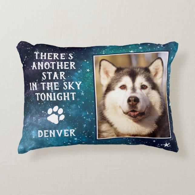 Dog Pet Memorial Remembrance Sympathy Photo Decorative Cushion (Front)