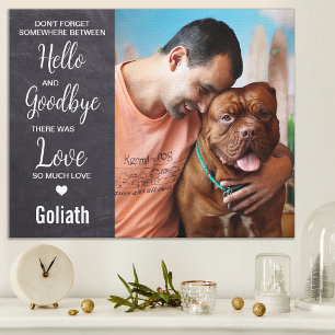 Dog Pet Memorial Sympathy Gift Custom Modern Photo Canvas Print