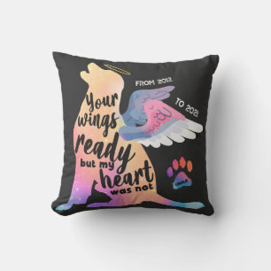 Dog Pet Memorial Watercolor Cute Design Love Cushion