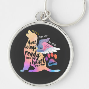 Dog Pet Memorial Watercolor Cute Design Love Key Ring