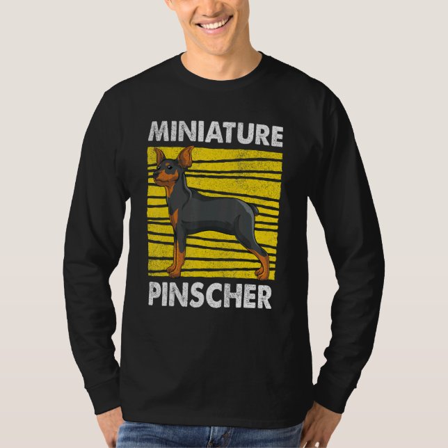 Dog   Pet Miniature Pinscher Dog Owner Min Pinsche T-Shirt (Front)