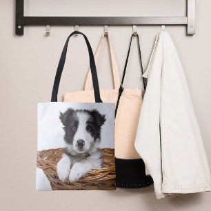 Dog pet photo tote bag