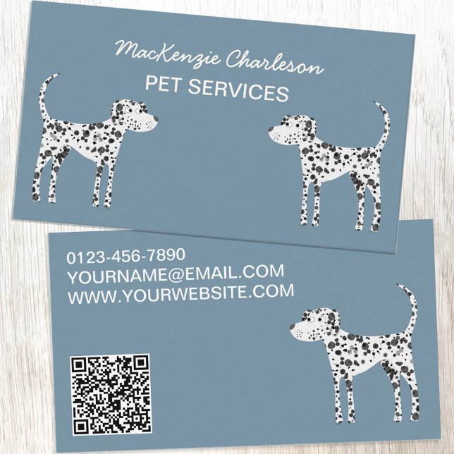 Dog Pet Services QR Code Business Card (Creator Uploaded)