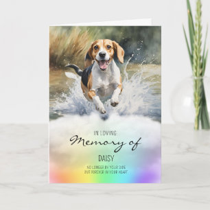 Dog Pet Sympathy Card, custom name. Pet Loss  Card