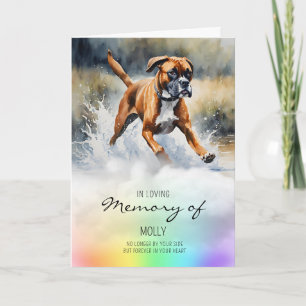 Dog Pet Sympathy Card, custom name. Pet Loss  Card