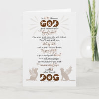 Dog Pet Sympathy God's Gift of a Loyal Friend