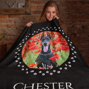Dog Photo Blanket - Personalised Pet Keepsake Gift