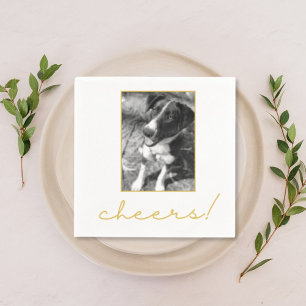 Dog Photo Cocktail Party Napkin