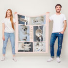 Dog Photo Collage Cute Simple Blush Pink and Gold