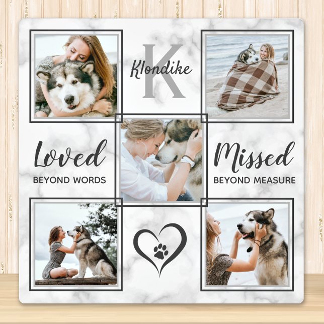 Dog Photo Collage Keepsake Pet Loss Pet Memorial Plaque (Creator Uploaded)