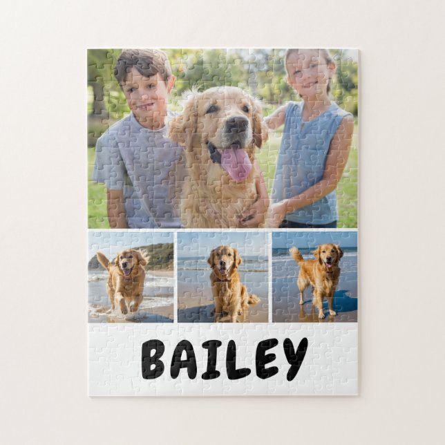 Dog Photo Collage Personalised  Jigsaw Puzzle (Vertical)