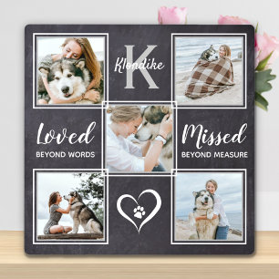 Dog Photo Collage Remembrance Pet Memorial Plaque