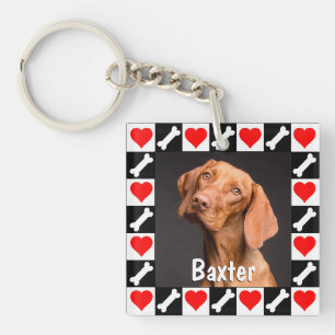 Dog Photo Custom Personalised Picture and Text Key Ring