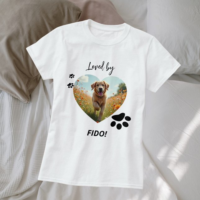 Dog photo heart love paws T-Shirt (Creator Uploaded)