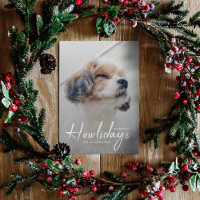 Dog Photo Holiday Card | Happiest Howlidays Pets
