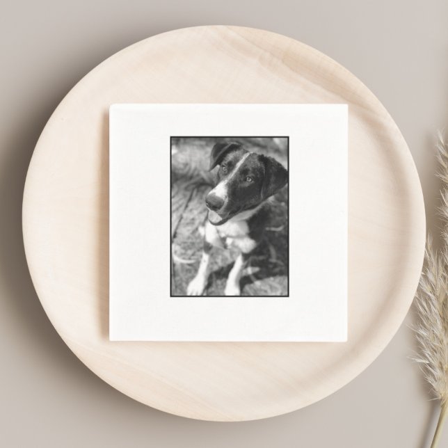 Dog Photo Idea Custom Dog Party Napkin (Dog photo minimalist dog photo gift napkins
)