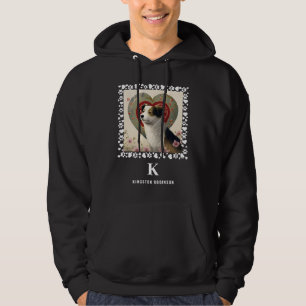Dog Photo Paws Prints Monogram & Name Personalized Hoodie