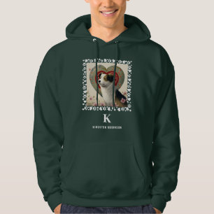 Dog Photo Paws Prints Monogram & Name Personalized Hoodie