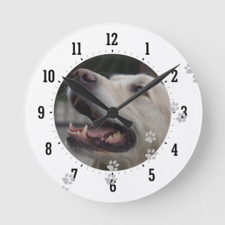 Dog Photo Round Clock