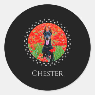 Dog Photo Shirt D Pet Gift Classic Round Sticker