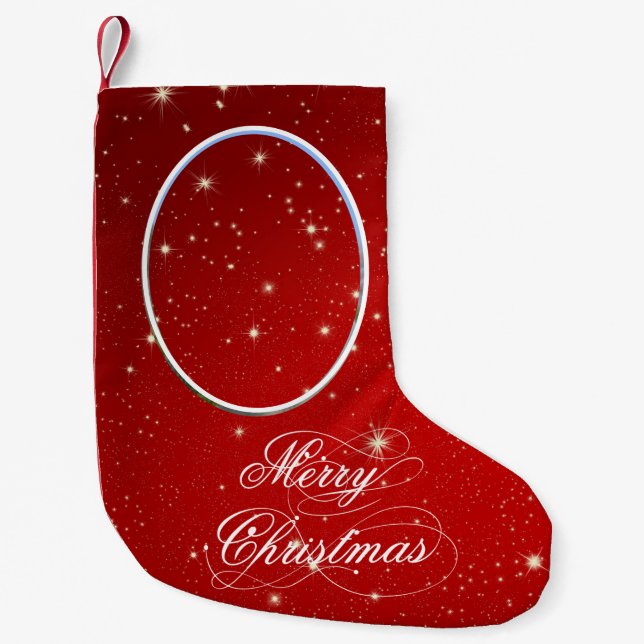 Dog Photo Small Christmas Stocking (Front)