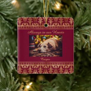 Dog Photo Sympathy Memorial Keepsake Ornament