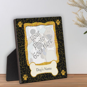 Dog Photo Template Whimsical Keepsake Display  Plaque