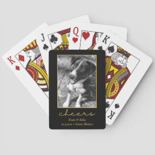 Dog Photo Wedding Favours Cheers Playing Cards