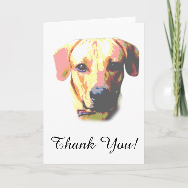 Dog Picture Thank You Card (Front)