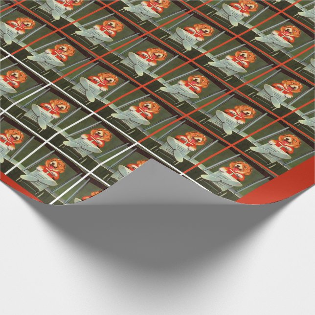 dog pilot wrapping paper (Corner)