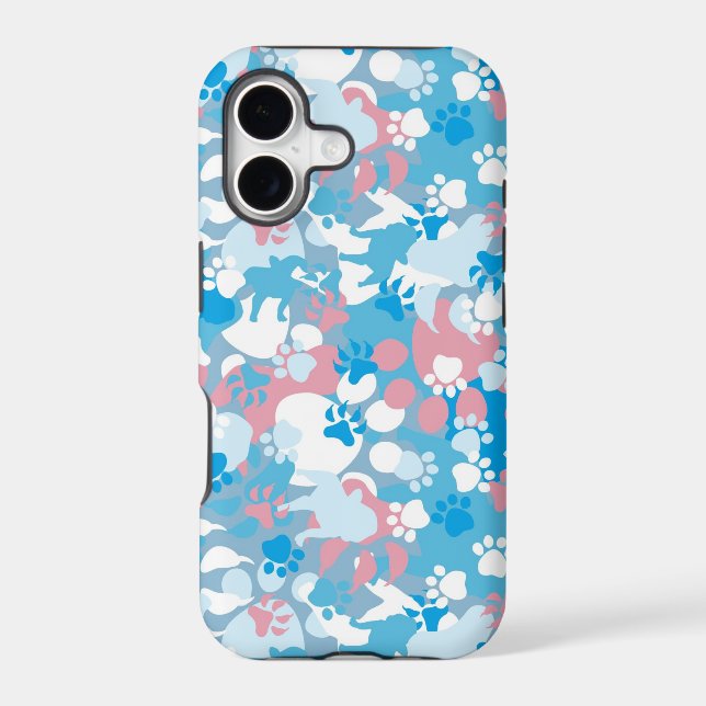Dog Pink and Blue Camouflage Pattern (Back)