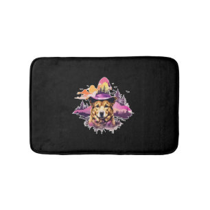 Dog Pink Halloween 2 Bath Mat