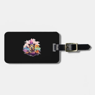 Dog Pink Halloween Luggage Tag