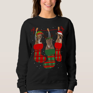 Dog Pitbull Christmas Socks Funny Xmas 98 Sweatshirt