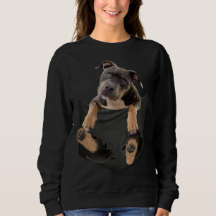Dog   Pitbull in Bag Sweatshirt