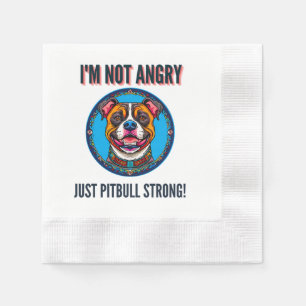 Dog pitbull napkin