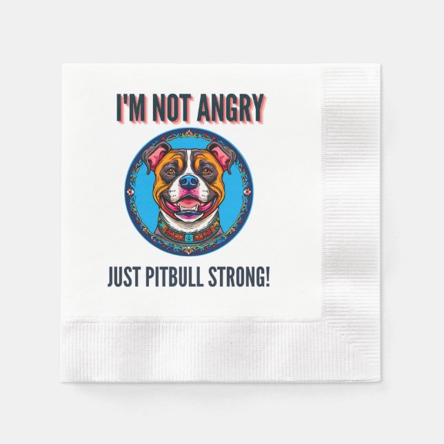 Dog pitbull napkin (Front)
