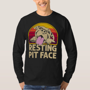 Dog Pitbull Resting Pit Face Funny For Pitbull Lov T-Shirt