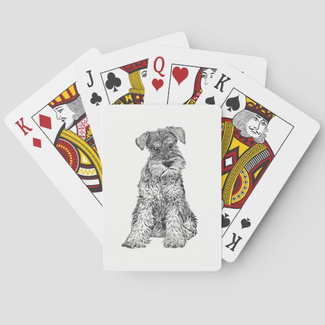 Dog Playing Cards - Schnauzer (Back)