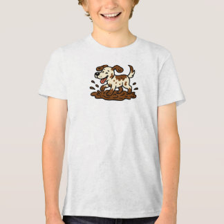 Dog Playing Mud Tri-Blend Shirt